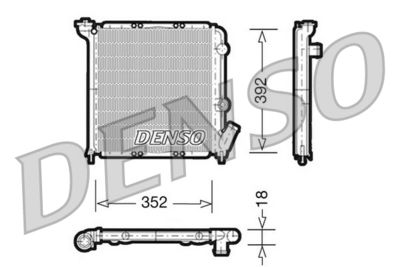 Radiator, engine cooling DENSO DRM23026