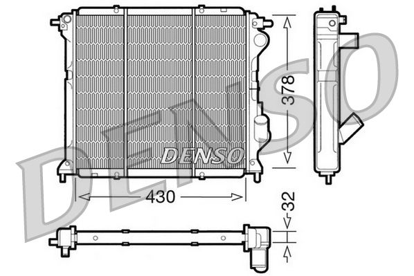 DENSO DRM23027 Radiator, engine cooling