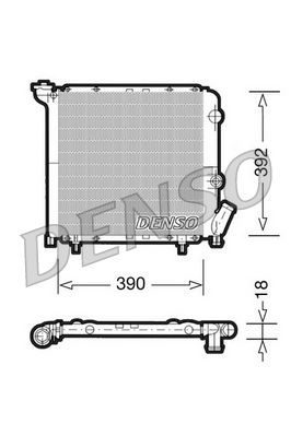 Radiator, engine cooling DENSO DRM23029