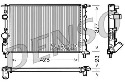 Radiator, engine cooling DENSO DRM23032