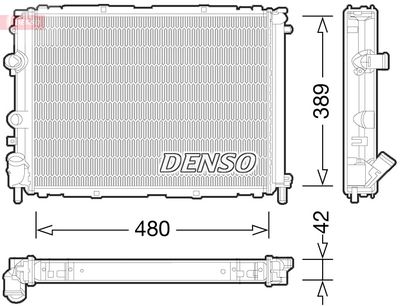 Radiator, engine cooling DENSO DRM23033