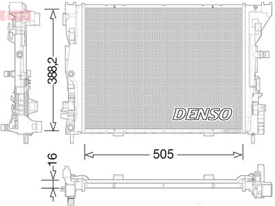 Radiator, engine cooling DENSO DRM23035