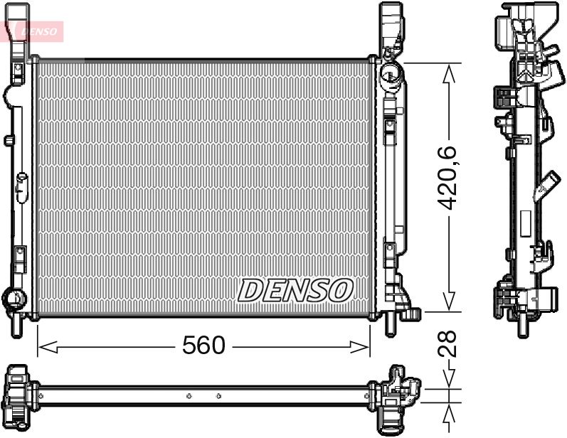 DENSO DRM23036 Radiator, engine cooling