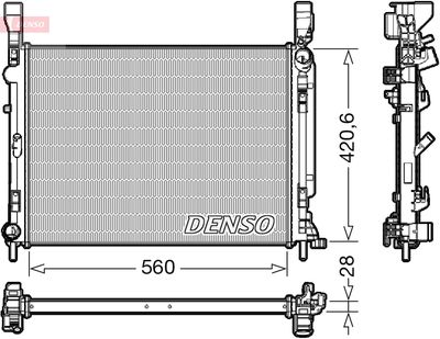 Radiator, engine cooling DENSO DRM23036