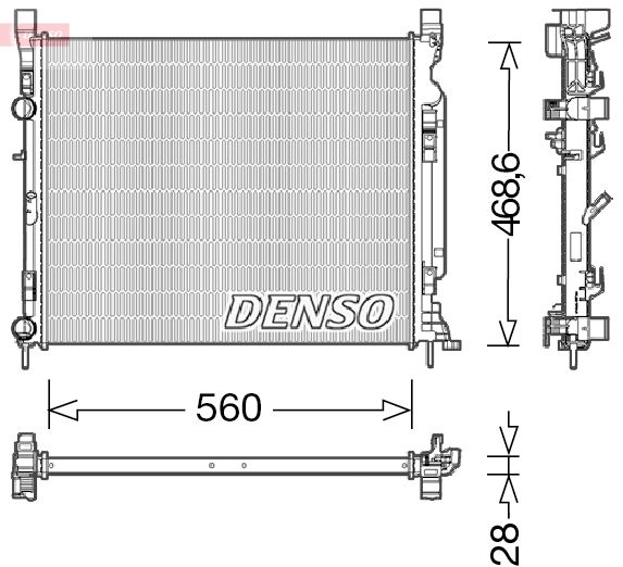 DENSO DRM23037 Radiator, engine cooling