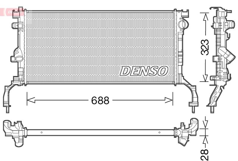 DENSO DRM23038 Radiator, engine cooling