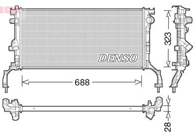 Radiator, engine cooling DENSO DRM23038