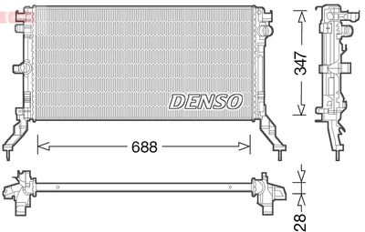 Radiator, engine cooling DENSO DRM23039