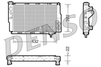 Radiator, engine cooling DENSO DRM23041