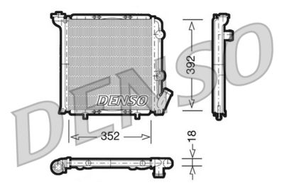 Radiator, engine cooling DENSO DRM23071
