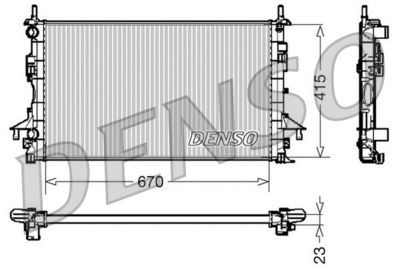 Radiator, engine cooling DENSO DRM23083