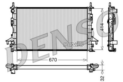 Radiator, engine cooling DENSO DRM23084