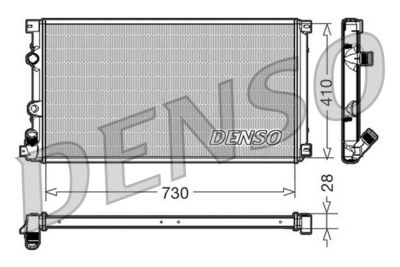Radiator, engine cooling DENSO DRM23090