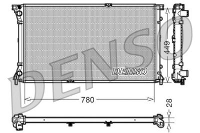 Radiator, engine cooling DENSO DRM23098