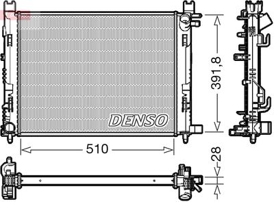 Radiator, engine cooling DENSO DRM23109
