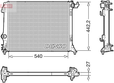 Radiator, engine cooling DENSO DRM23115