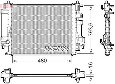 Radiator, engine cooling DENSO DRM23117