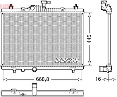 Radiator, engine cooling DENSO DRM23118