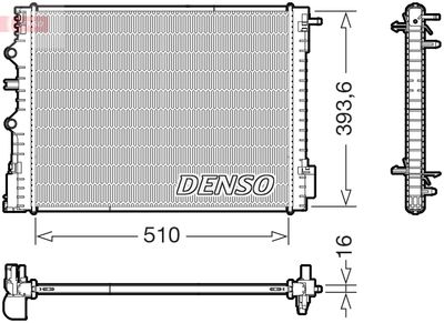 Radiator, engine cooling DENSO DRM23120