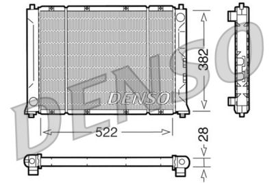 Radiator, engine cooling DENSO DRM24012