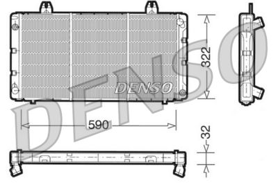 Radiator, engine cooling DENSO DRM25001