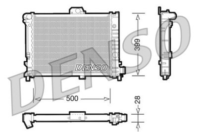 Radiator, engine cooling DENSO DRM25005