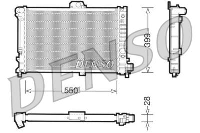 Radiator, engine cooling DENSO DRM25007