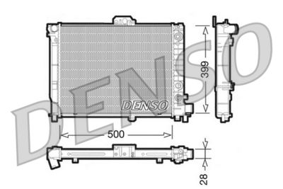 Radiator, engine cooling DENSO DRM25008