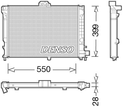 Radiator, engine cooling DENSO DRM25010