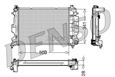 Radiator, engine cooling DENSO DRM25011