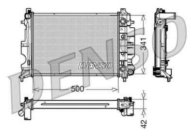Radiator, engine cooling DENSO DRM25012