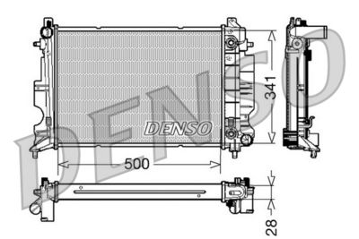 Radiator, engine cooling DENSO DRM25013