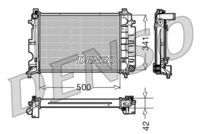Radiator, engine cooling DENSO DRM25014