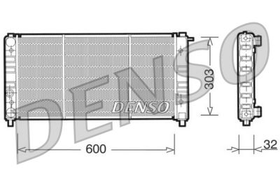 Radiator, engine cooling DENSO DRM26004