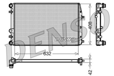 Radiator, engine cooling DENSO DRM26011