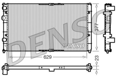 Radiator, engine cooling DENSO DRM26040