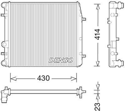 Radiator, engine cooling DENSO DRM27006