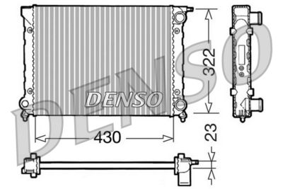 Radiator, engine cooling DENSO DRM32004