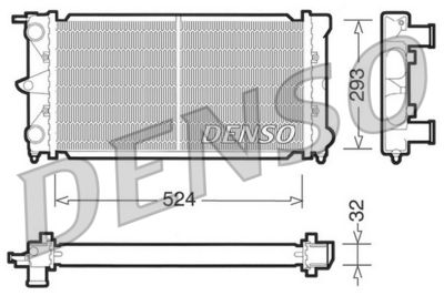 Radiator, engine cooling DENSO DRM32020