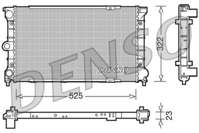 Radiator, engine cooling DENSO DRM32031