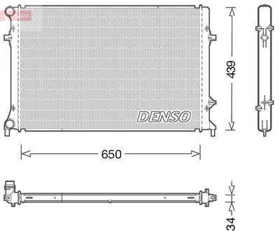 Radiator, engine cooling DENSO DRM32042