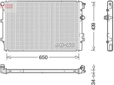 Radiator, engine cooling DENSO DRM32046