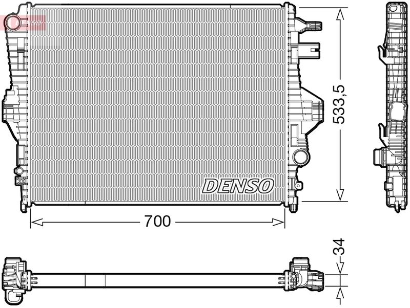 DENSO DRM32050 Radiator, engine cooling