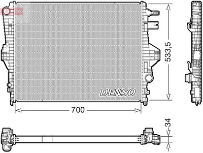 Radiator, engine cooling DENSO DRM32050