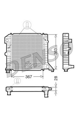 Radiator, engine cooling DENSO DRM33020
