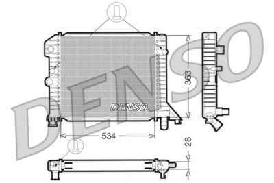 Radiator, engine cooling DENSO DRM33021