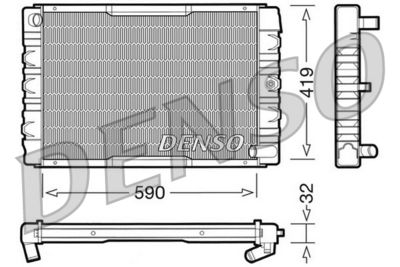 Radiator, engine cooling DENSO DRM33033