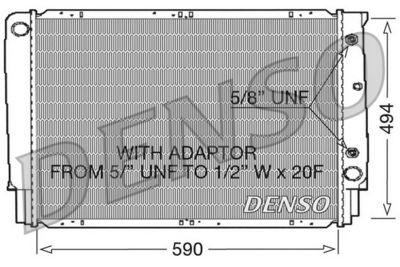 Radiator, engine cooling DENSO DRM33054