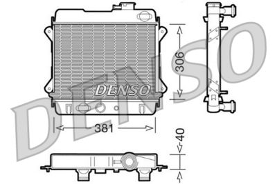 Radiator, engine cooling DENSO DRM34001