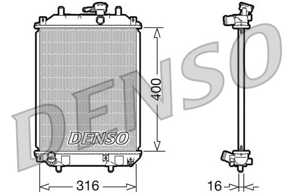 DENSO DRM35001 Radiator, engine cooling